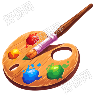 绘画调色盘PNG素材