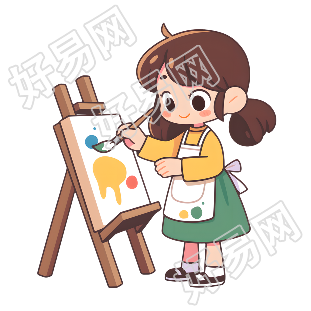 少女绘画插图