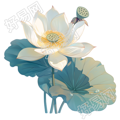 白色莲花高清图形素材