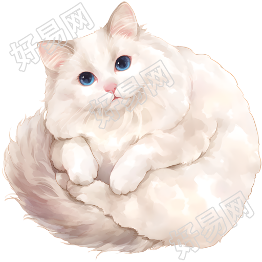 猫咪简约风格插画