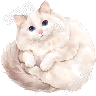 猫咪简约风格插画