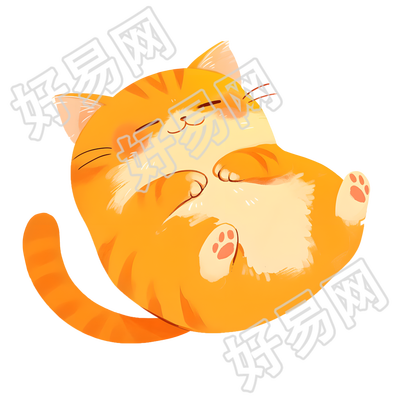 猫咪睡觉插画