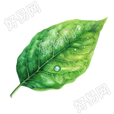绿叶上的露水插图