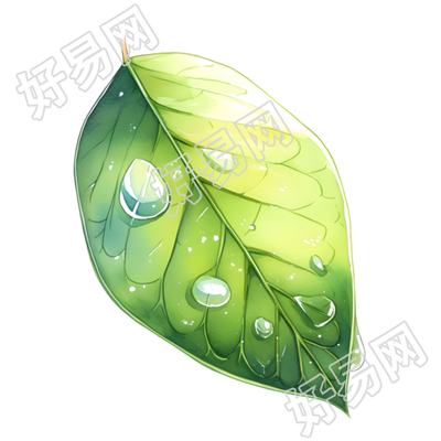 露水唯美插图