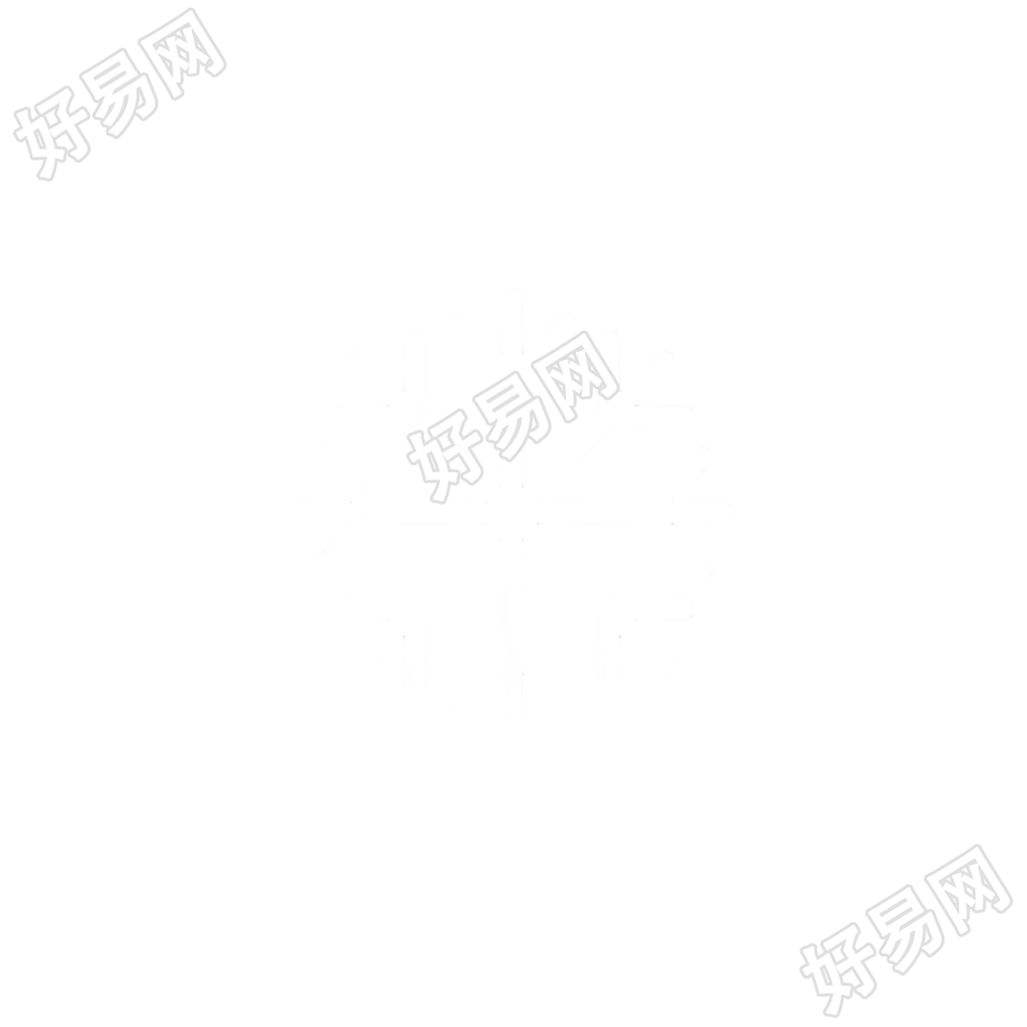雪花简约插画