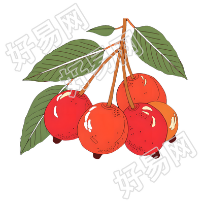 茱萸卡通插图