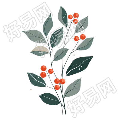 茱萸矢量艺术素材