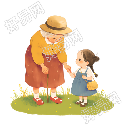 敬老主题插画