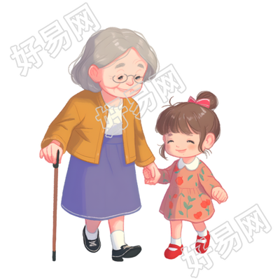 敬老可商用插画