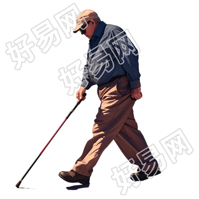 盲人商业创意元素