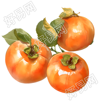 卡通柿子元素