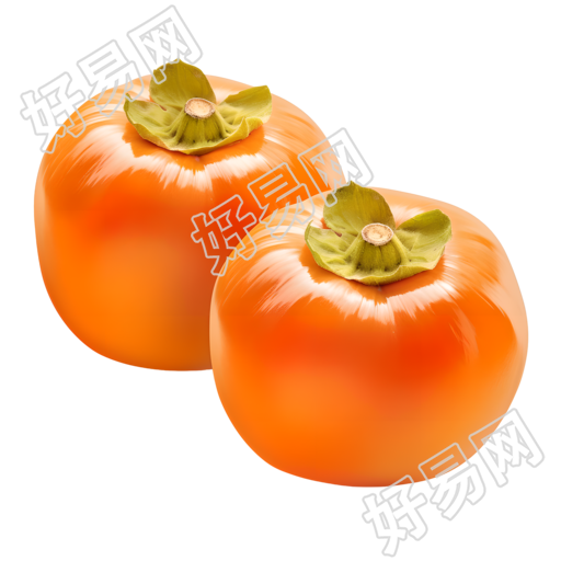 两个柿子PNG元素