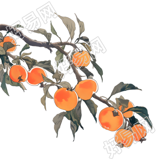 柿子唯美PNG素材