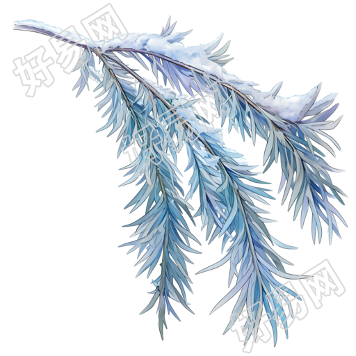 霜降叶子唯美插画设计