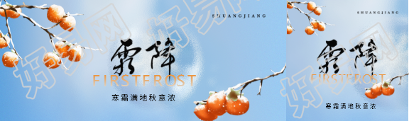 霜降风俗吃柿子公众号封面图