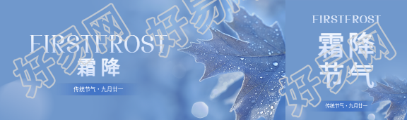 霜降节气唯美枫叶公众号封面图