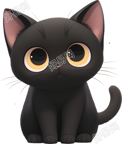 万圣节黑猫插图