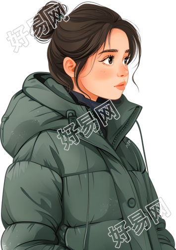 棉衣卡通简约插画