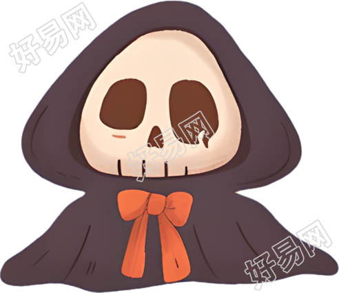 黑袍鬼怪贴纸素材