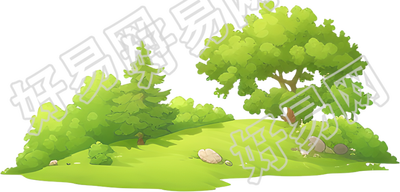森林简约设计插画