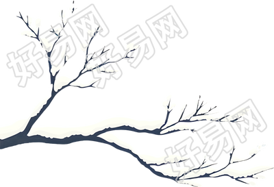 大雪树枝元素