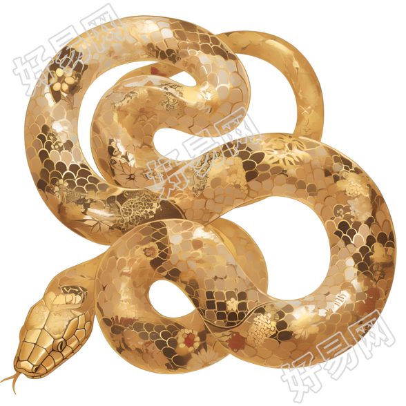 蛇年传统插画