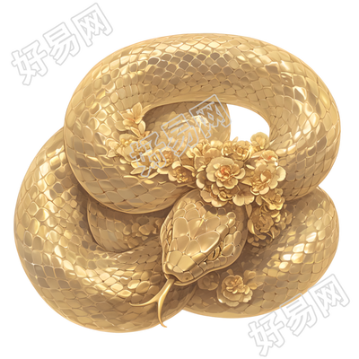 蛇年金蛇PNG素材