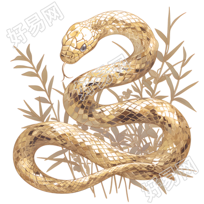 蛇年金蛇插图