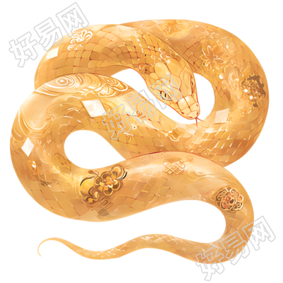 蛇年金蛇元素