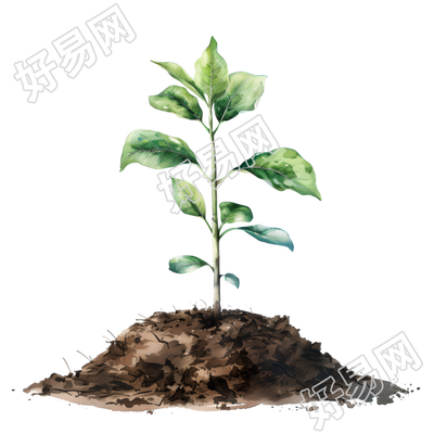 种树透明背景插画