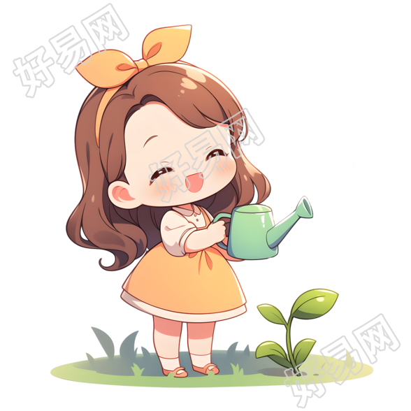 种树简单绘画风格元素