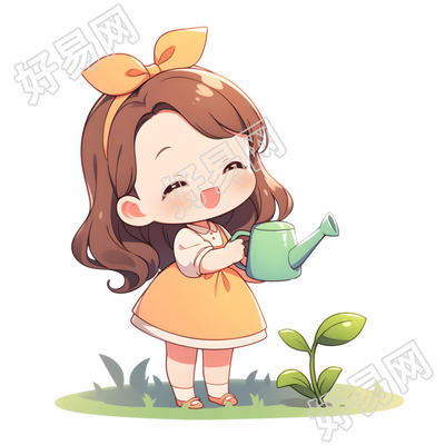 种树简单绘画风格元素