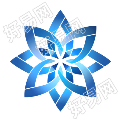 蓝色雪花PNG元素