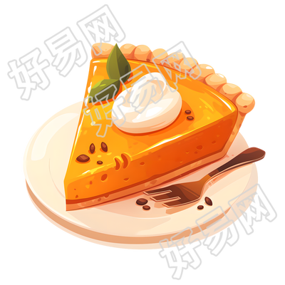 南瓜派节日美食素材