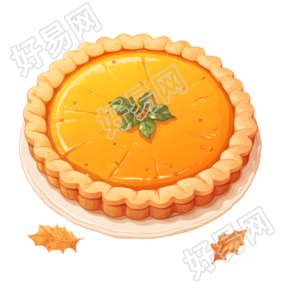 美味南瓜派插画