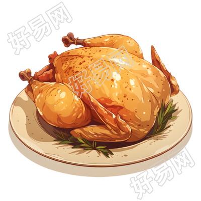 美味烤火鸡素材
