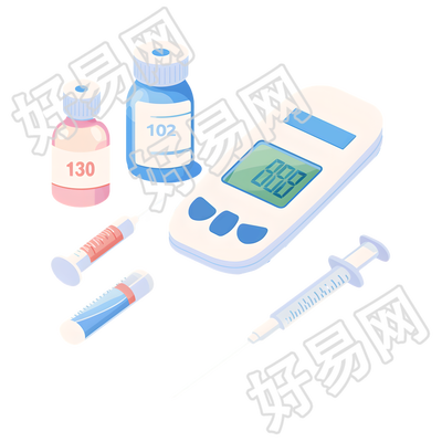 医疗糖尿病检测仪插画