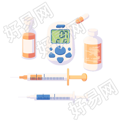 医疗器械插画设计元素
