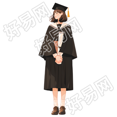 研究生矢量插画