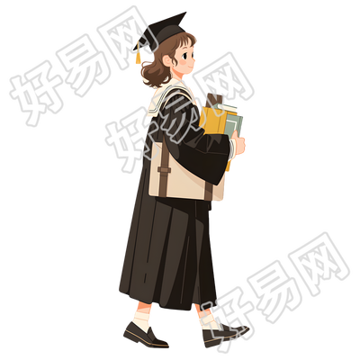 研究生卡通插图
