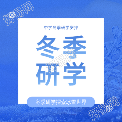 冬季研学简约雪花微信公众号次图