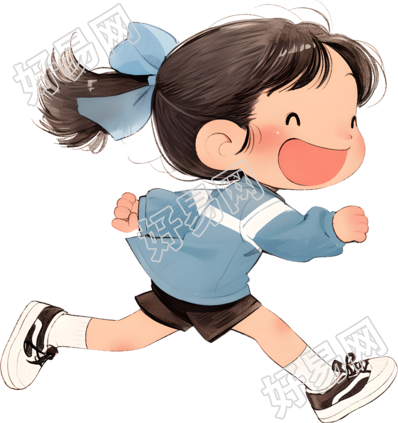 亲子运动插画