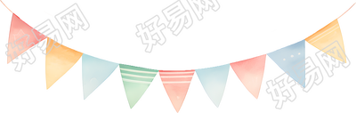 彩旗可商用插画