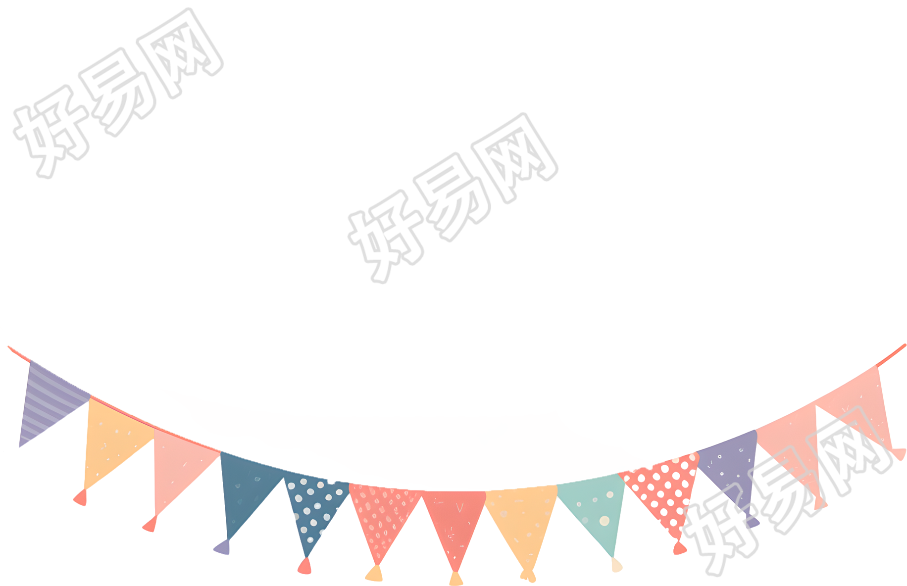 彩旗商业设计插图