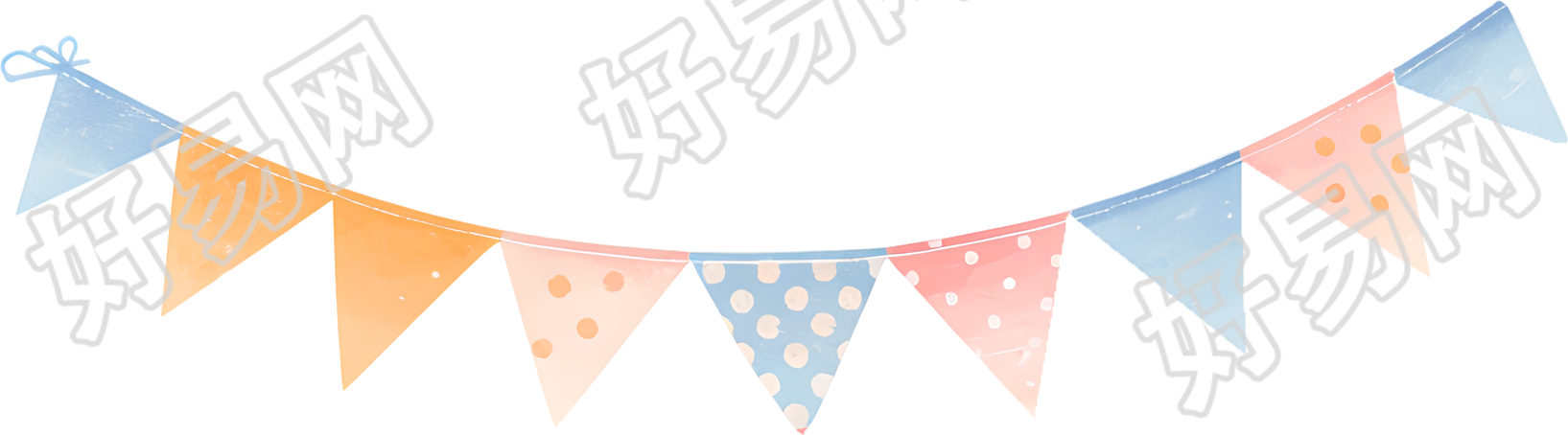 彩旗透明背景插图
