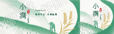 小满节气水稻插秧公众号封面图