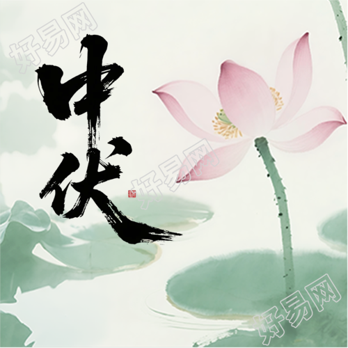 中伏时节水墨风微信公众号次图