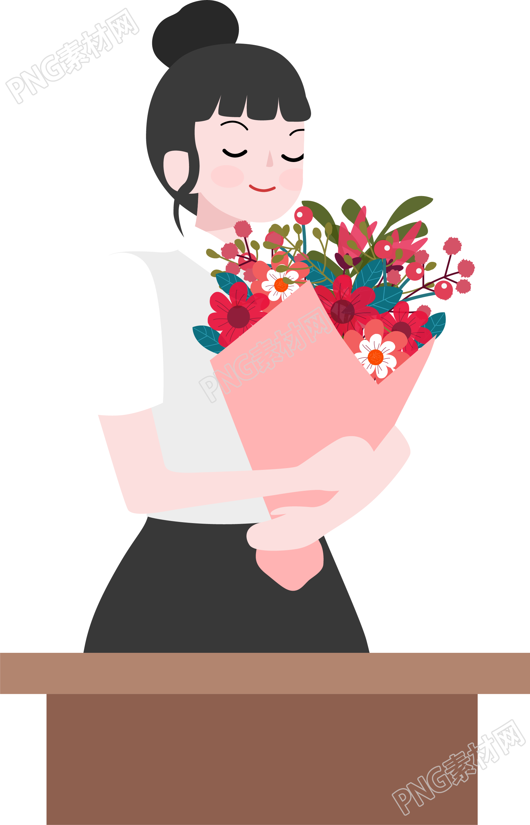 老师课堂讲台鲜花