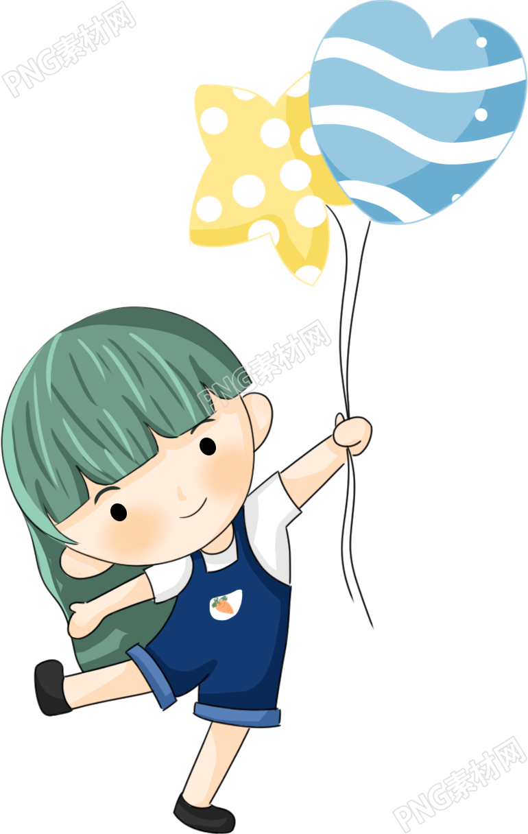 手拿气球的小女孩