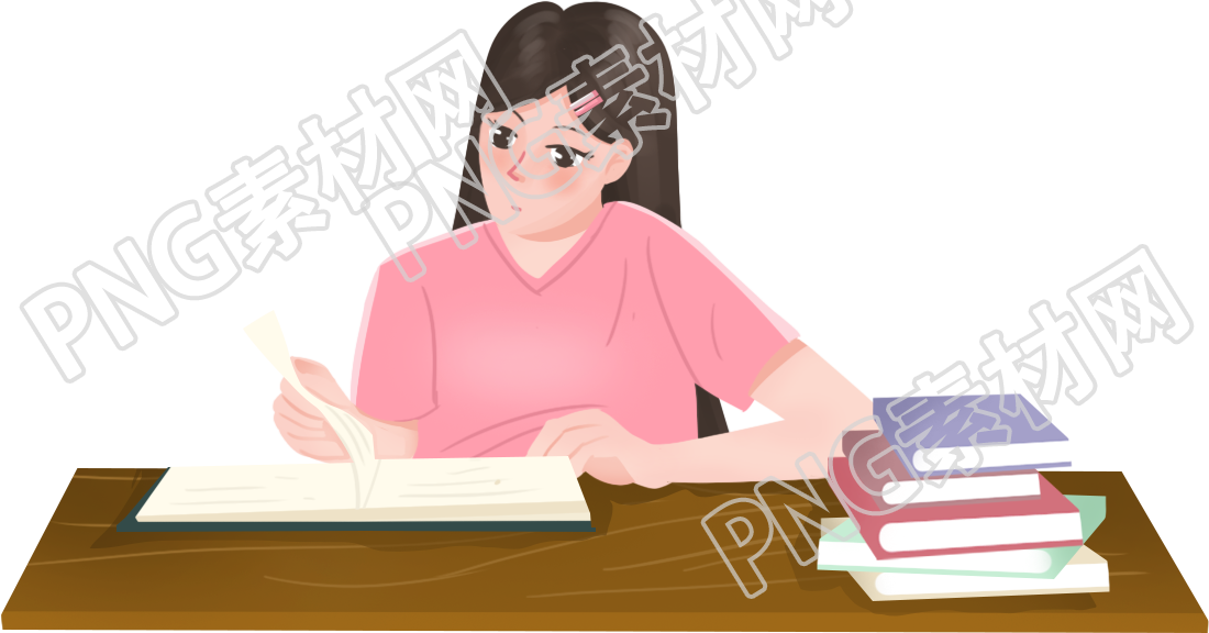 女生学习人物